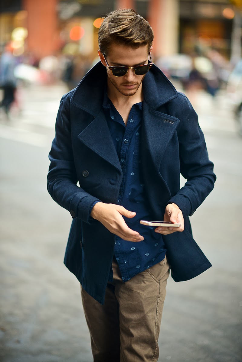 Eventide navy pea coat samsung tablet