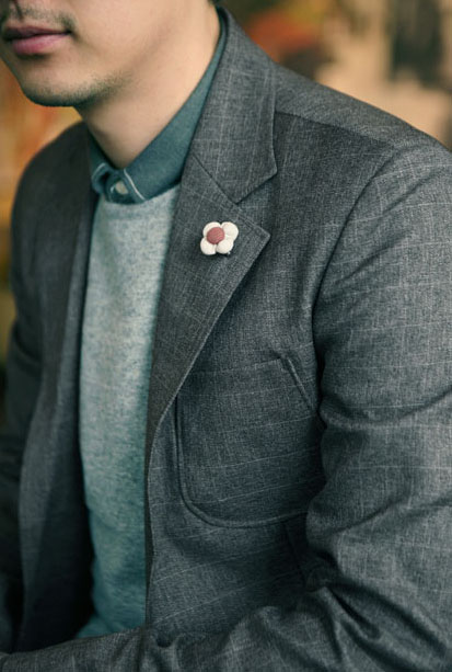 Preppy Floral lapel accessory