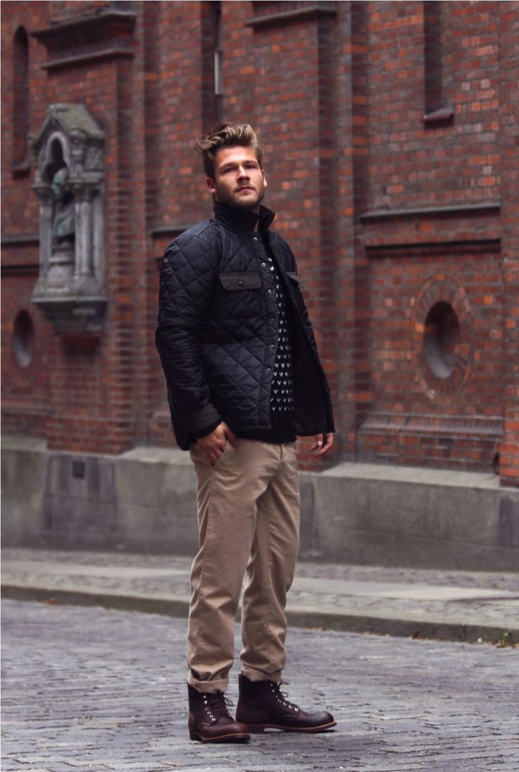 Casual Quilted Male Fashion #streetstyle