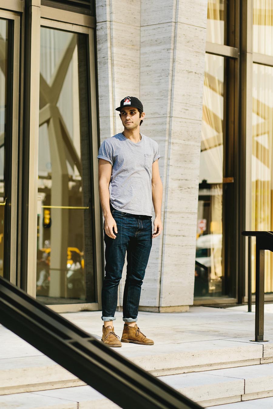Jace, Lincoln Center NYC dark jeans #streetstyle