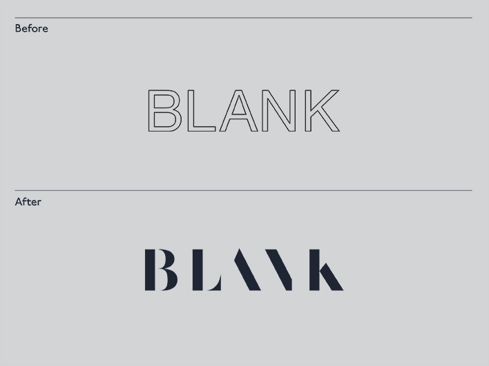 Blank Digital Typography Logo Design 6