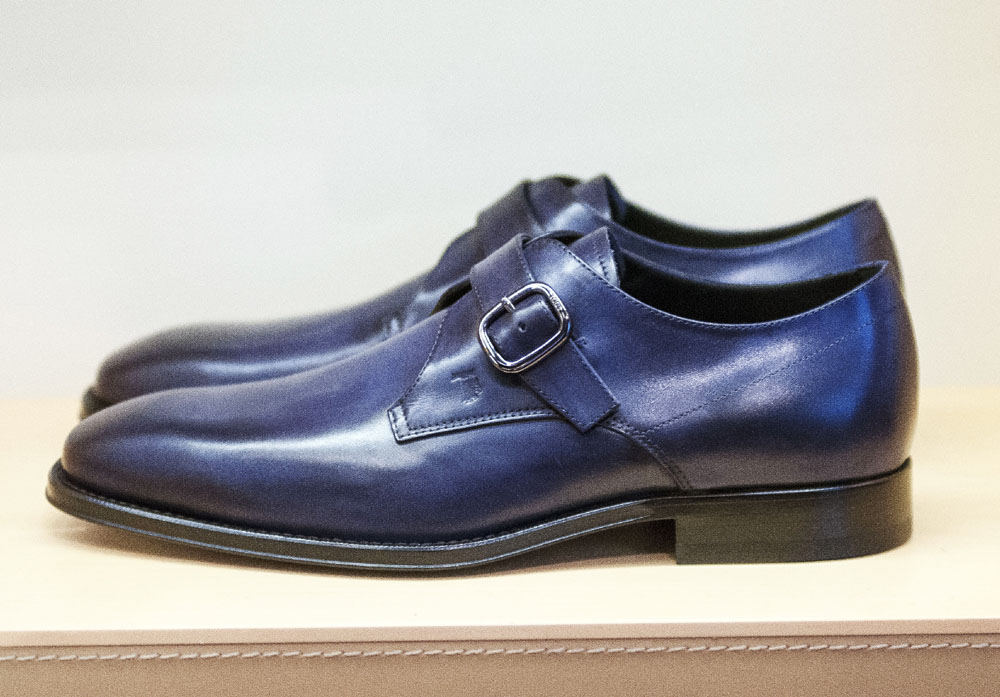 Blue Leather Monk Tod's men's shoes