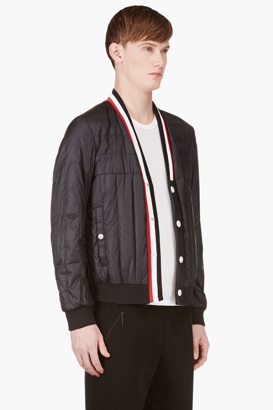 Quilted V-Neck Jacket | SOLETOPIA