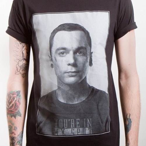 Sheldon Cooper Thug Tee face tattoo prison you're in my spot