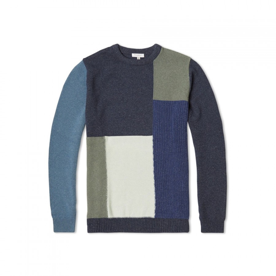 Navy Patchwork Knit | SOLETOPIA