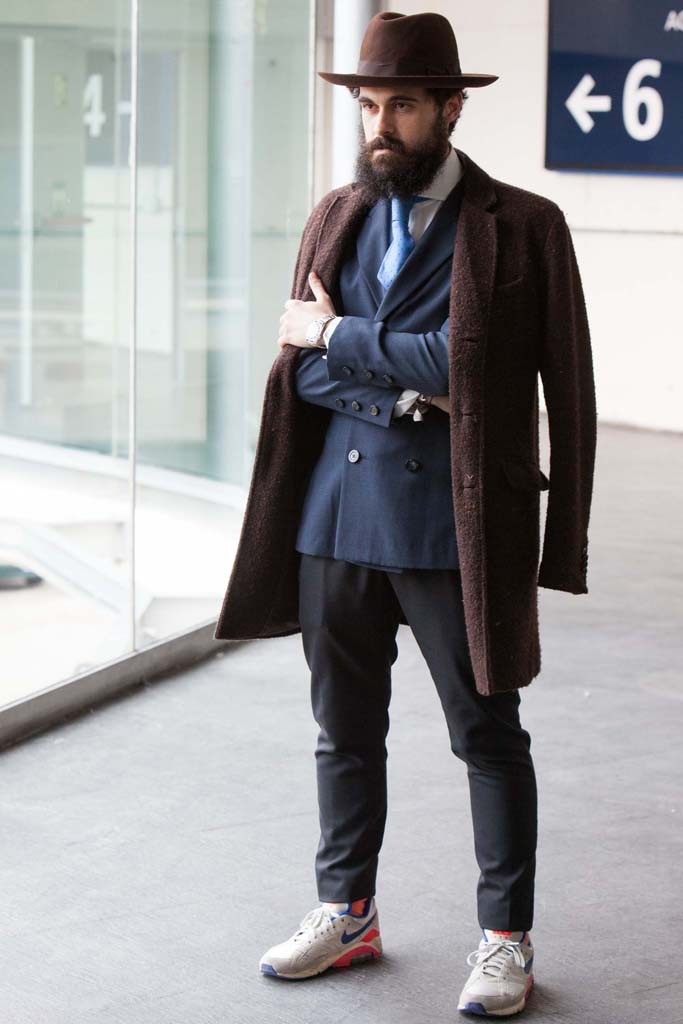 Sneaker Style × Beard menswear db suit jacket in blue