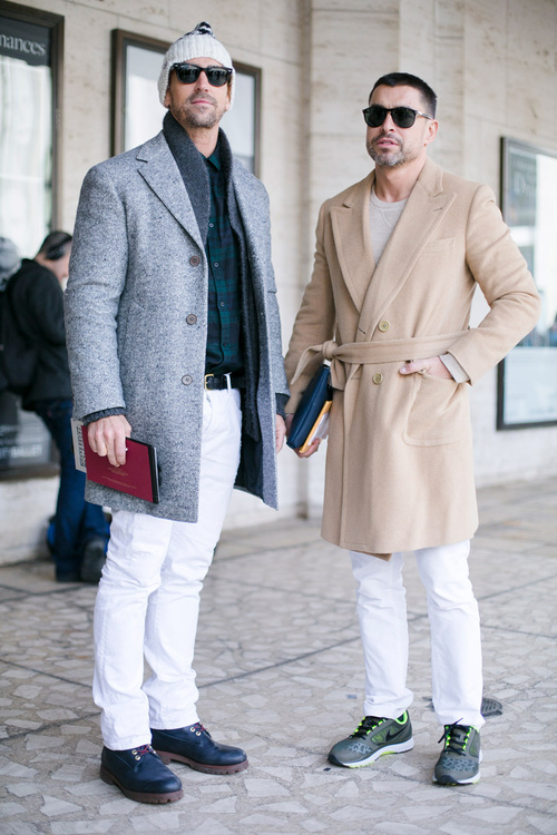 White Pants NYFW14 light coats men's fashion