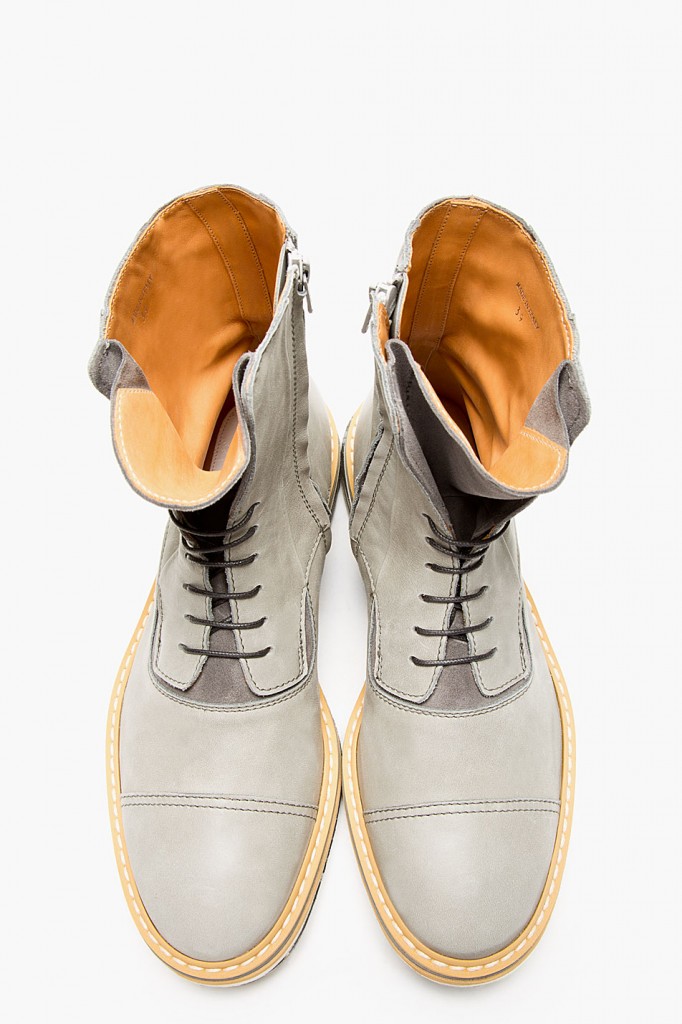 Grey Leather × Layered Sole | SOLETOPIA