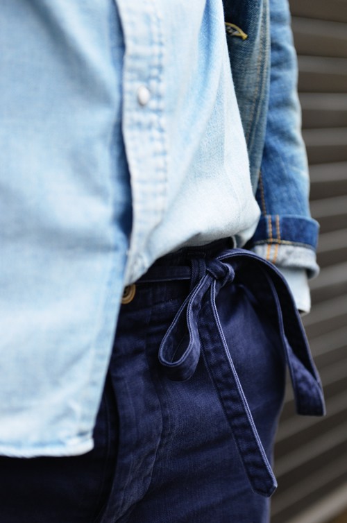 Own Belt Pants blue denim streetstyle