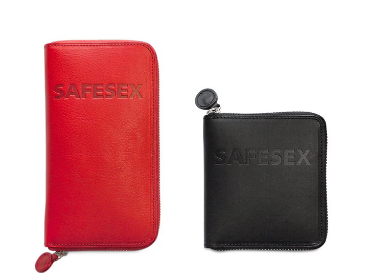 Safesex Leather Wallets with condom pocket 1