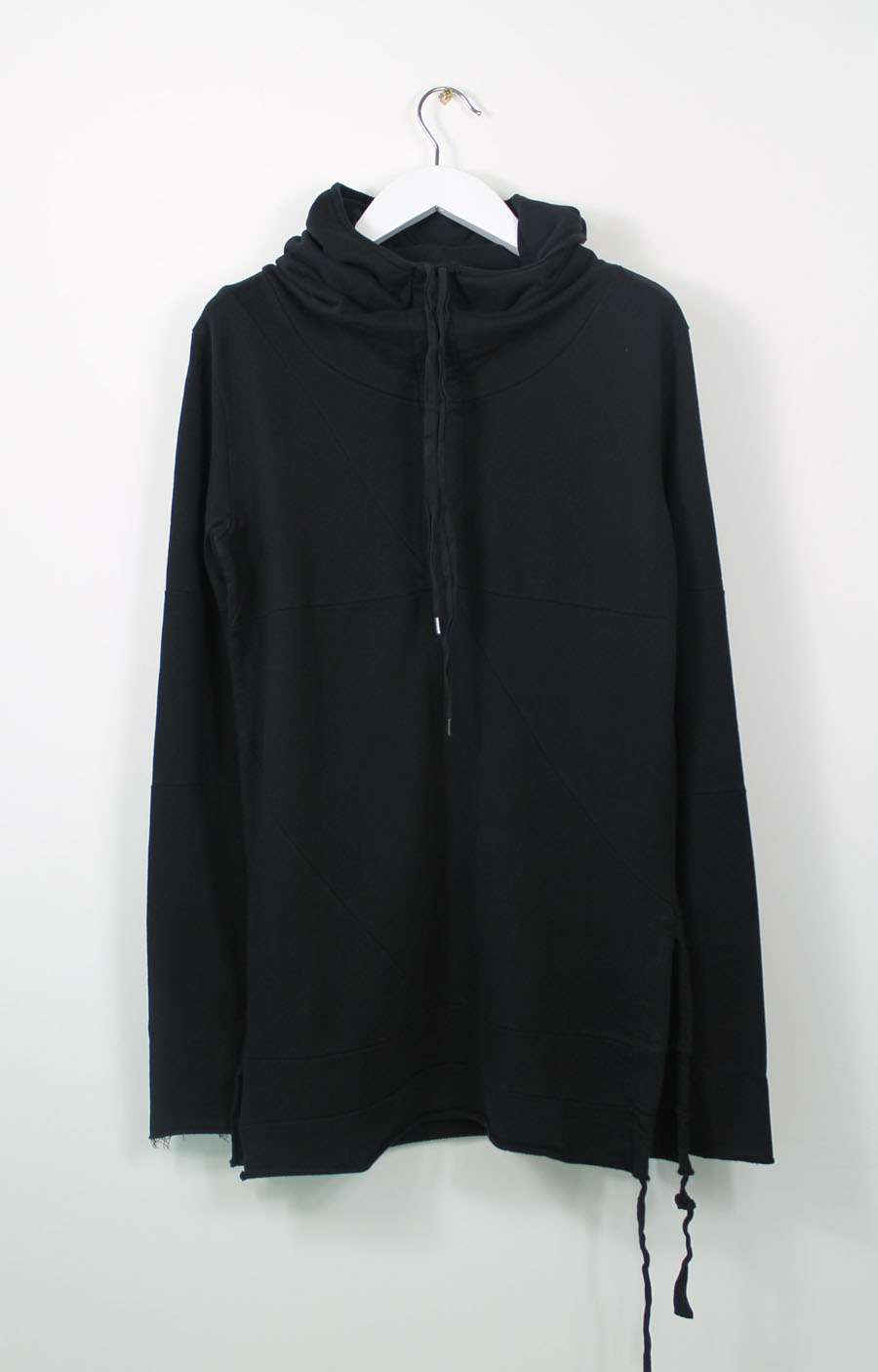 Thom Krom Lengthened black hoodie