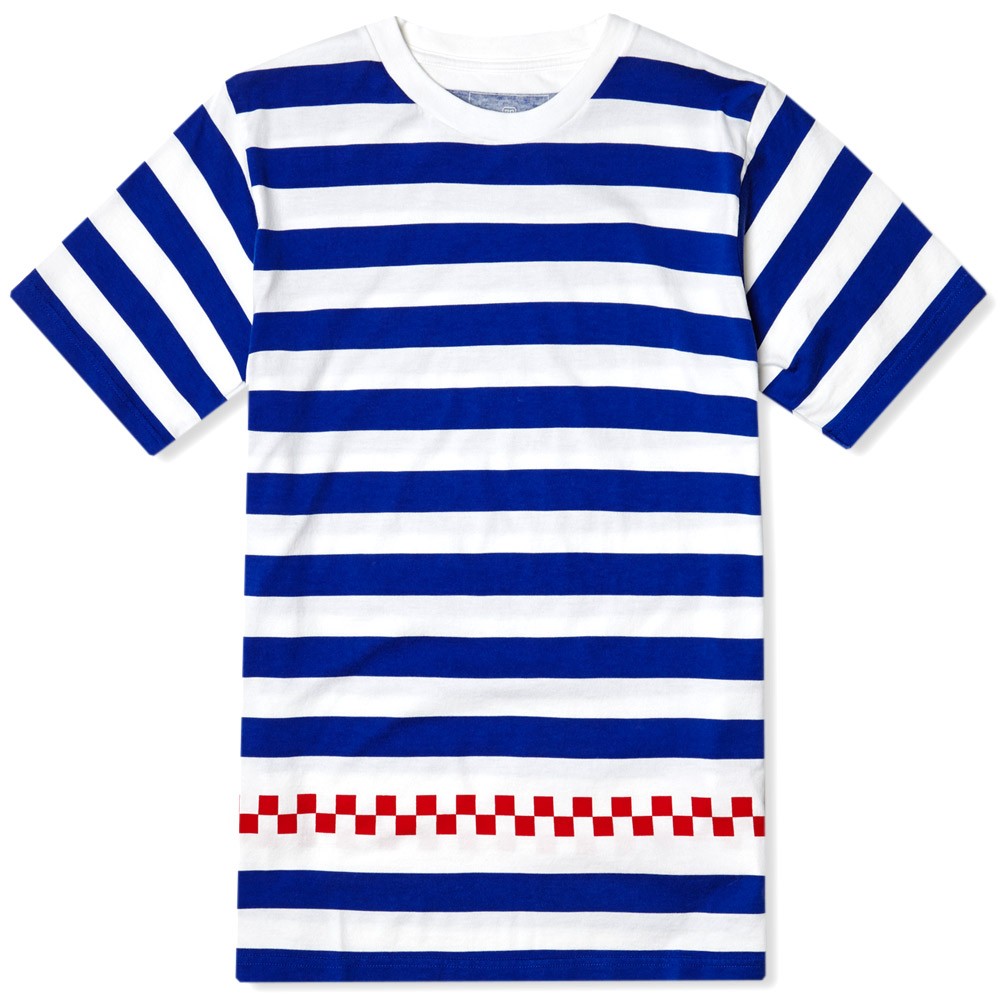 Uniform Experiment Blue Stripe, Red Checker Shirt