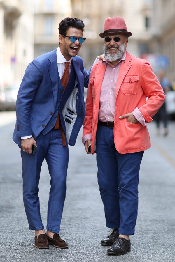 Men in Suits Telling Jokes streetstyle