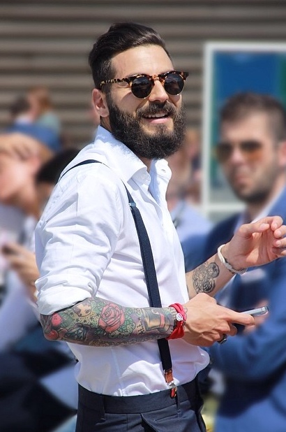 Tattoos × Suspenders Pitti Uomo #menswear