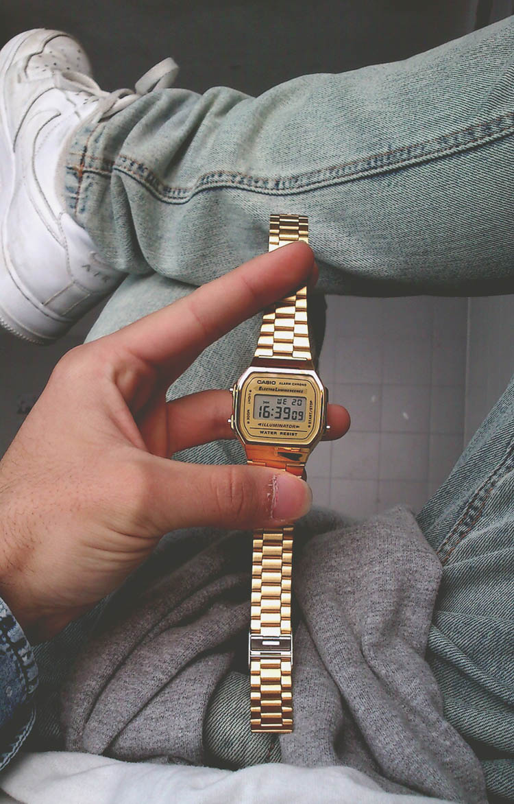 Gold Casio Digital Watch streetfashion
