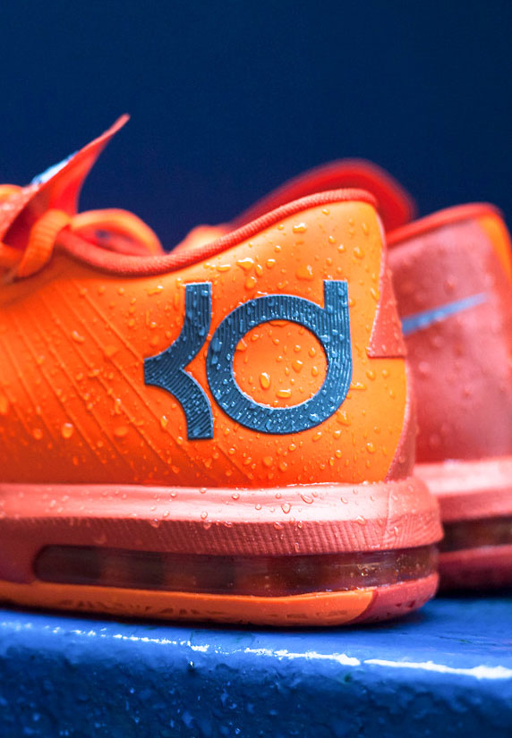 Nike KD 6 Orange on feet