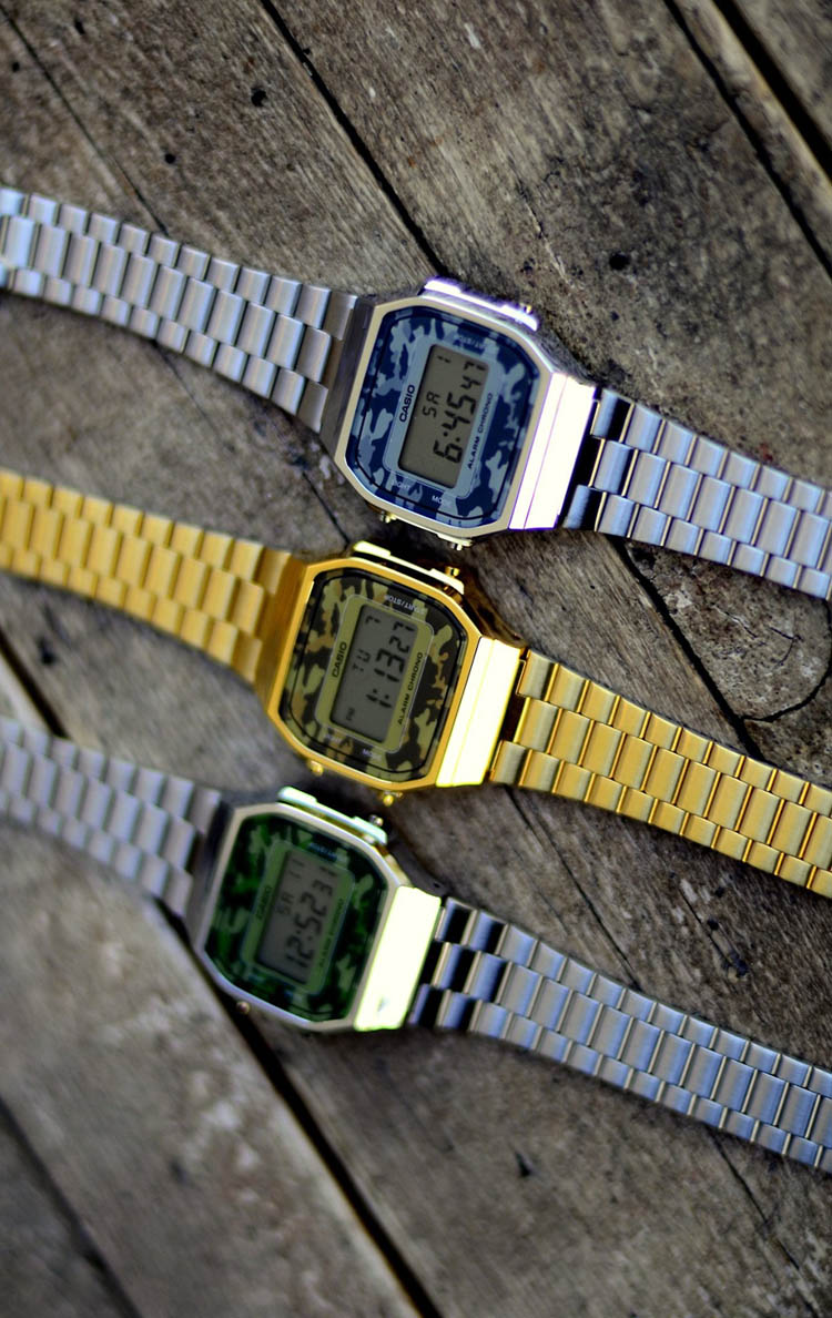 Casio Camo Digital Gold Strap Watch 