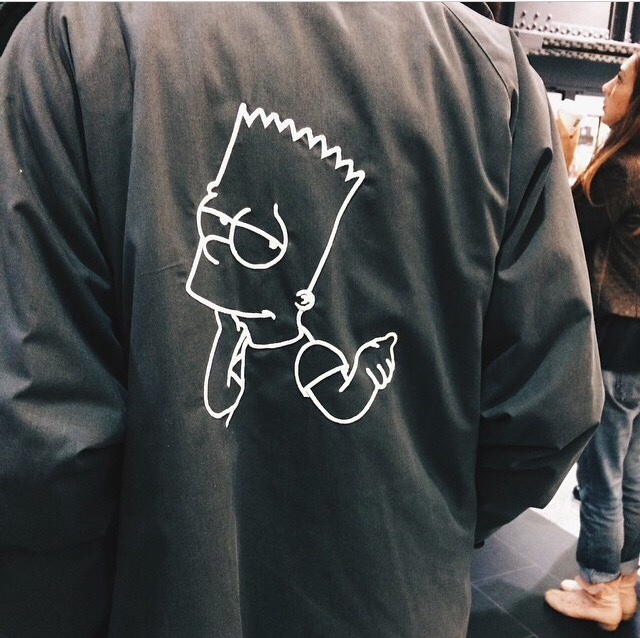 Bart Simpson Line Art Jacket