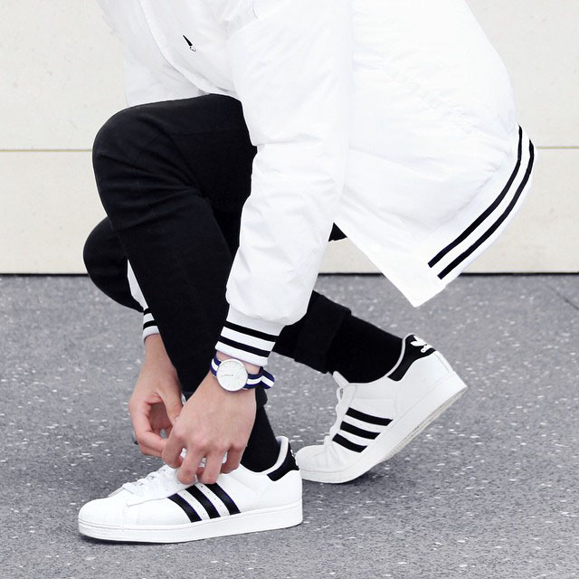 Adidas × Daniel Wellington #stripes #streetfashion #watchgame
