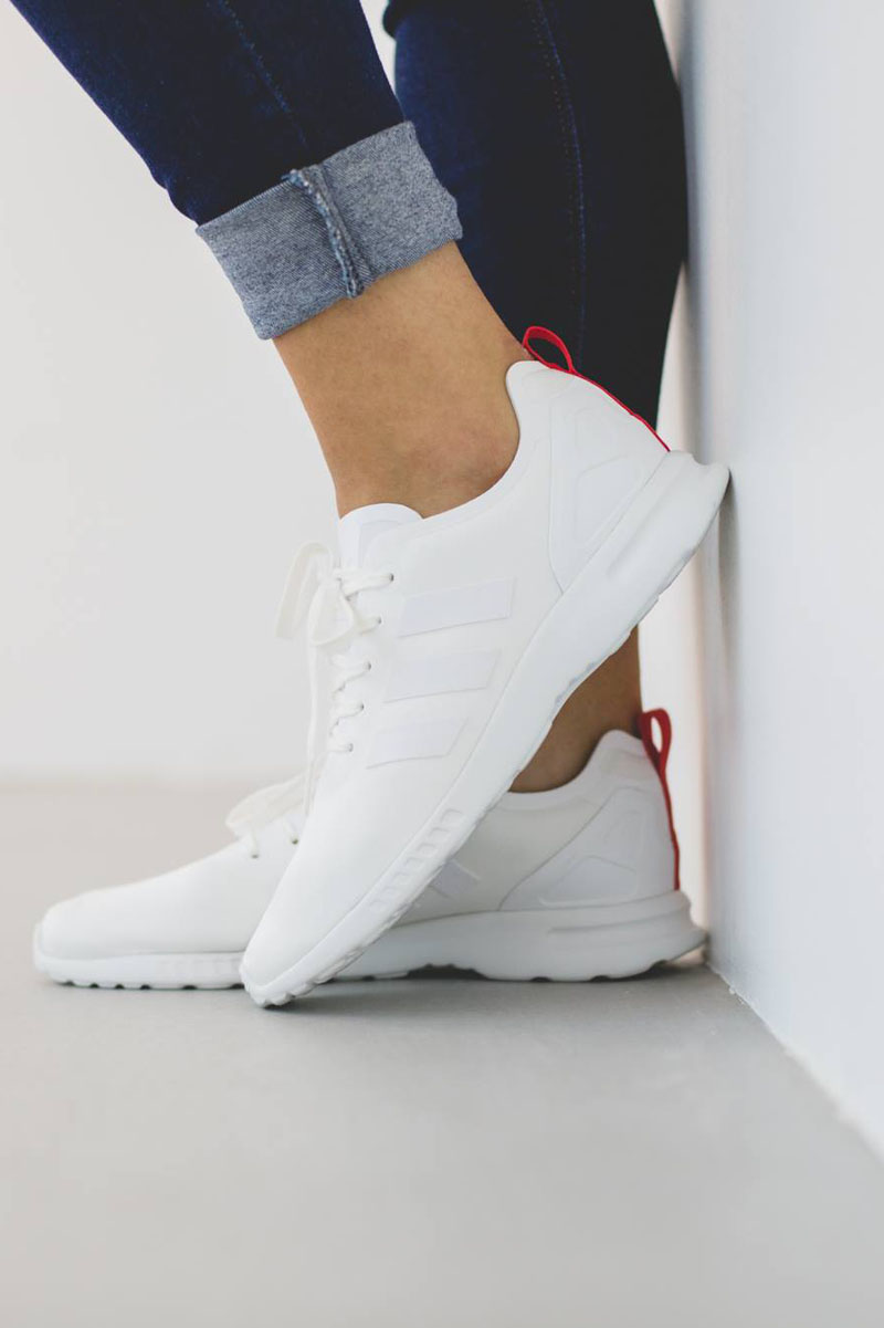 Put together check input Smooth Core White ADIDAS ZX Flux | SOLETOPIA