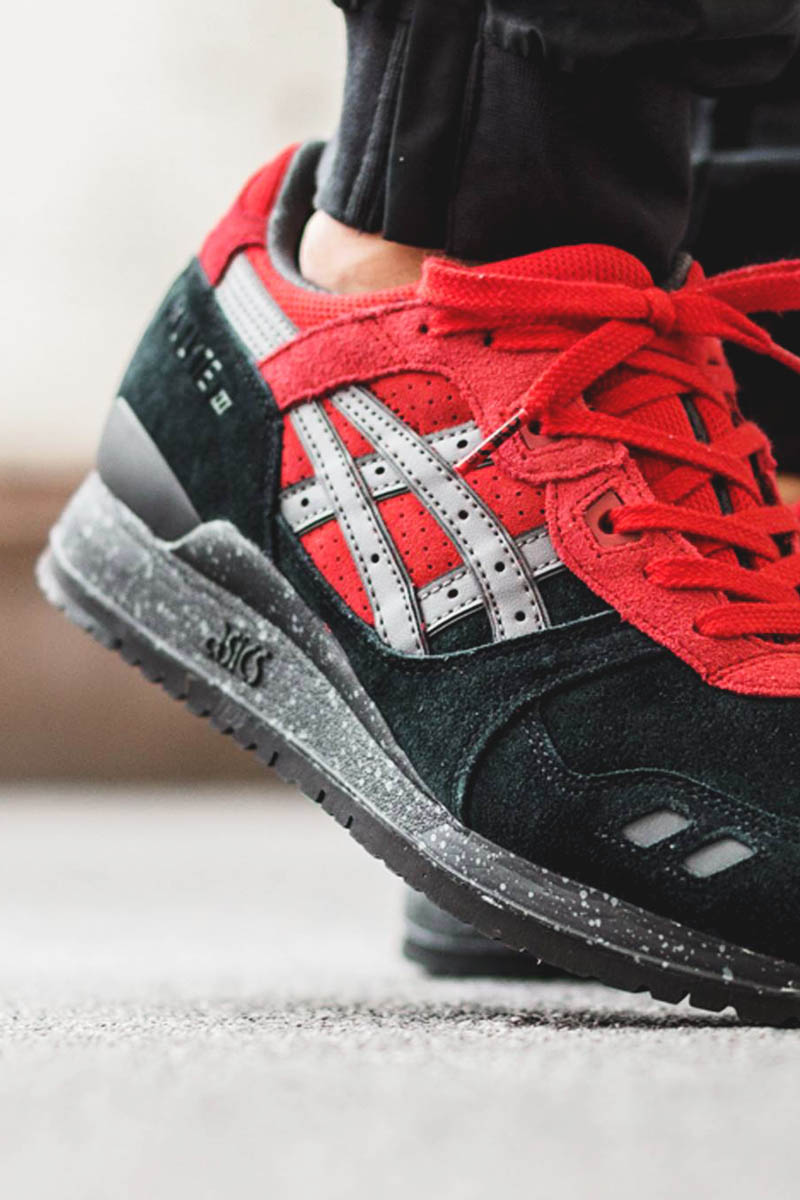 ASICS Gel Lyte III Black & Red #sneakers