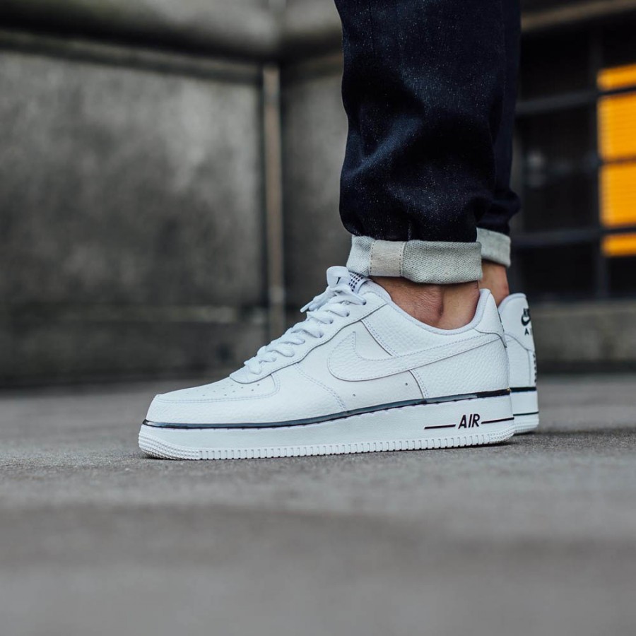 NIKE Air Force 1 Low White with Black Foxing Stripe | SOLETOPIA