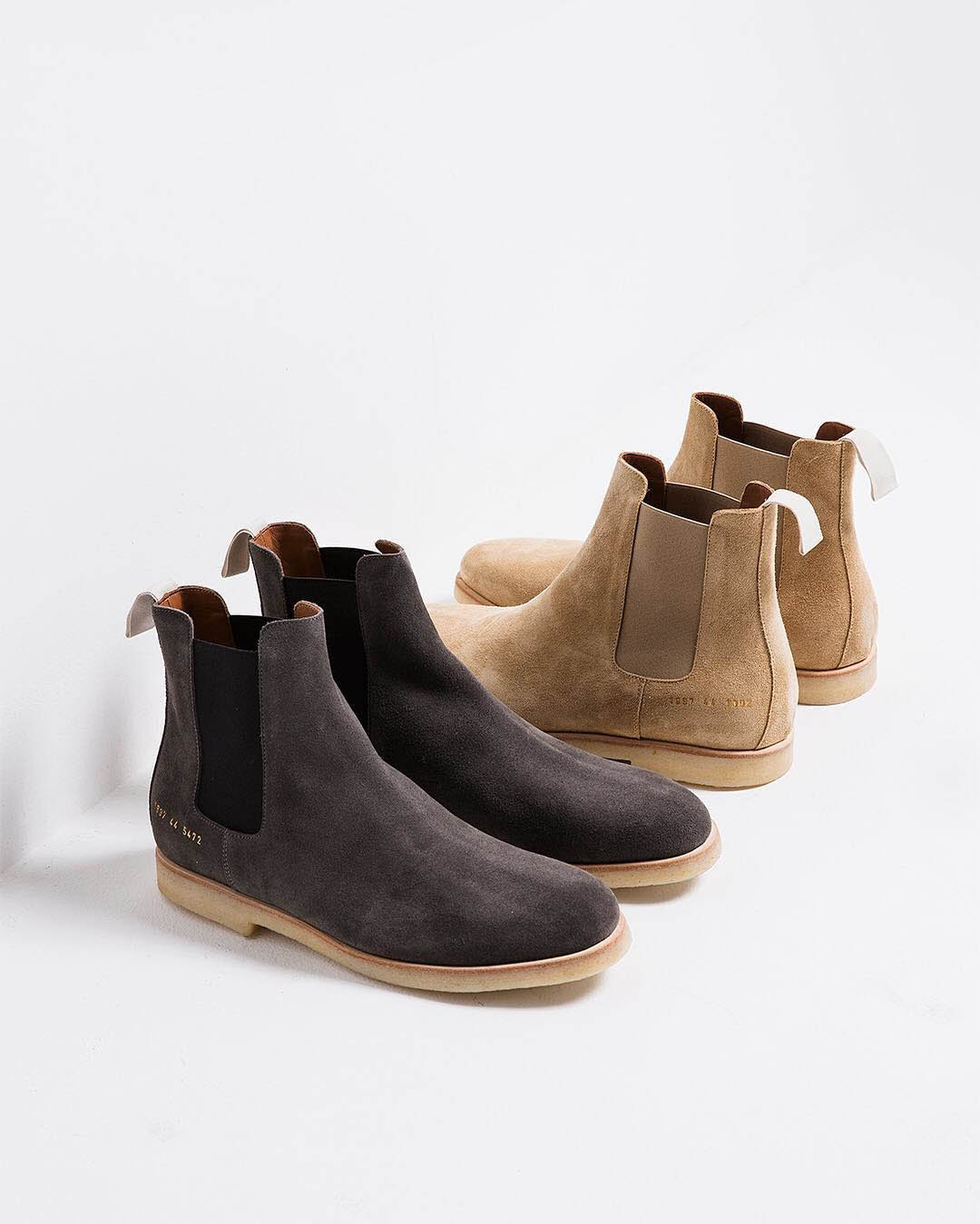 Suede Chelsea Boots. #commonprojects