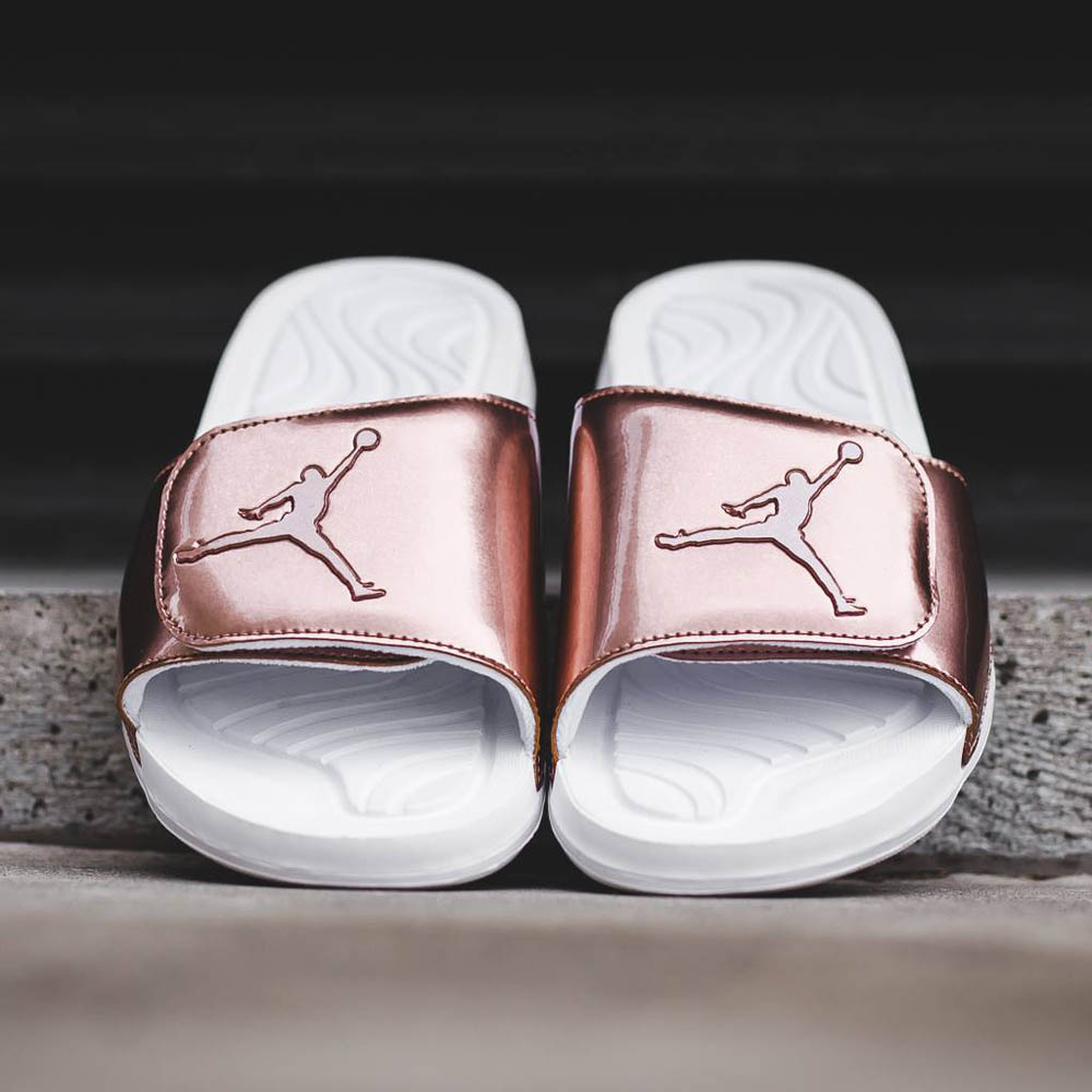 Jordan Hydro 5 'Pinnacle' bronze luxury looking slippers