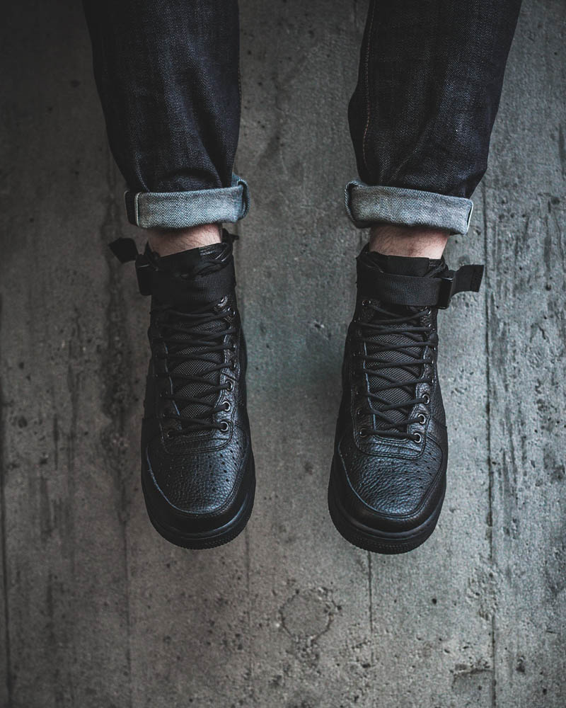 nike sf air force one af1 special shield triple black